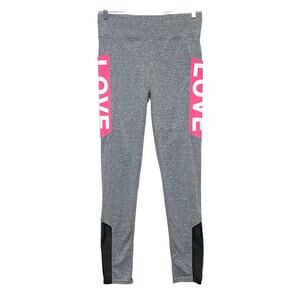 DYCE Apparel Love Leggings Gray Black Pink Small Side Pocket Womens XL Stretch